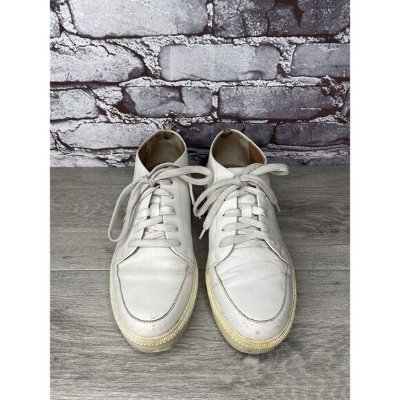 Adolfo Dominguez White Leather Casual Lace Up Sneakers Women Sz 39EU/8.5M US - Picture 1 of 16